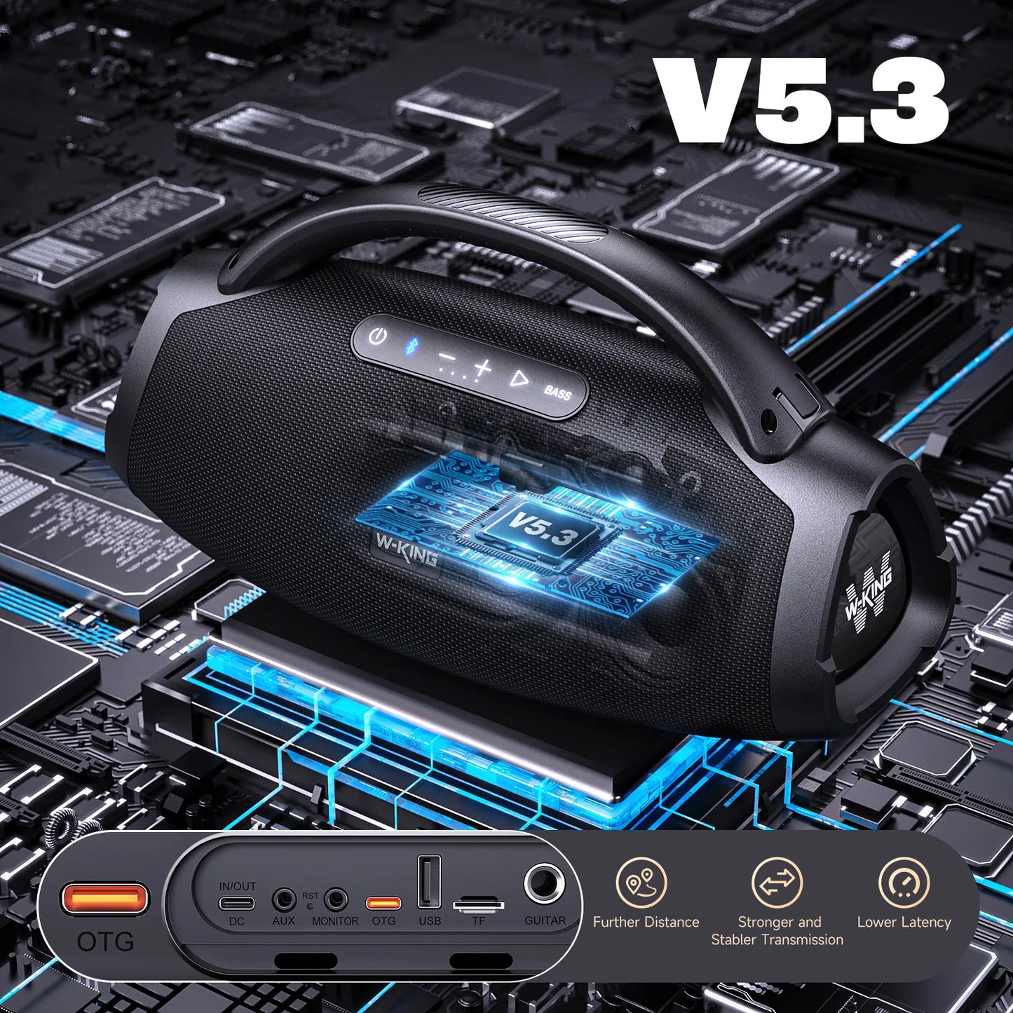 200W Portable Bluetooth Speakers,