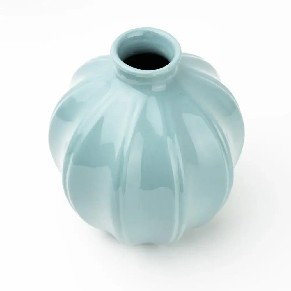 Blue Ceramic Vase 7.5"
