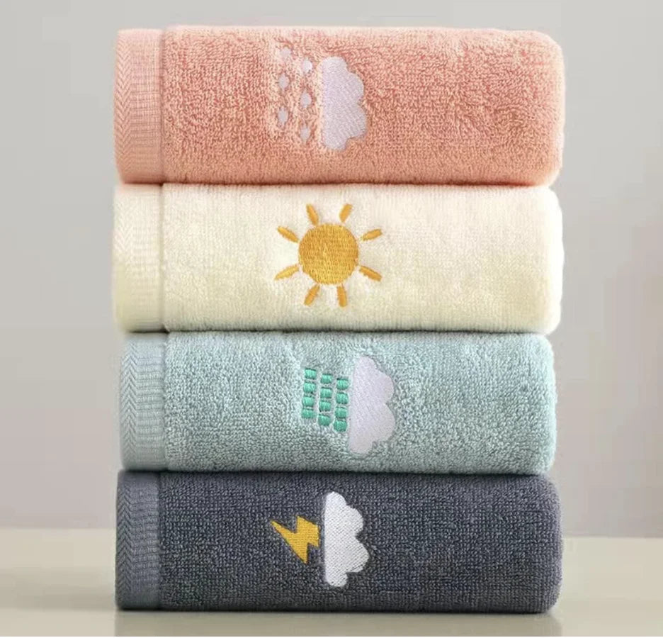 Bathroom Hand Towels Set of 4, Hand Towel Soft Cotton Towel Highly Absorbent Hand Towel, Hand Towels for Bath, Hand, Face, Gym