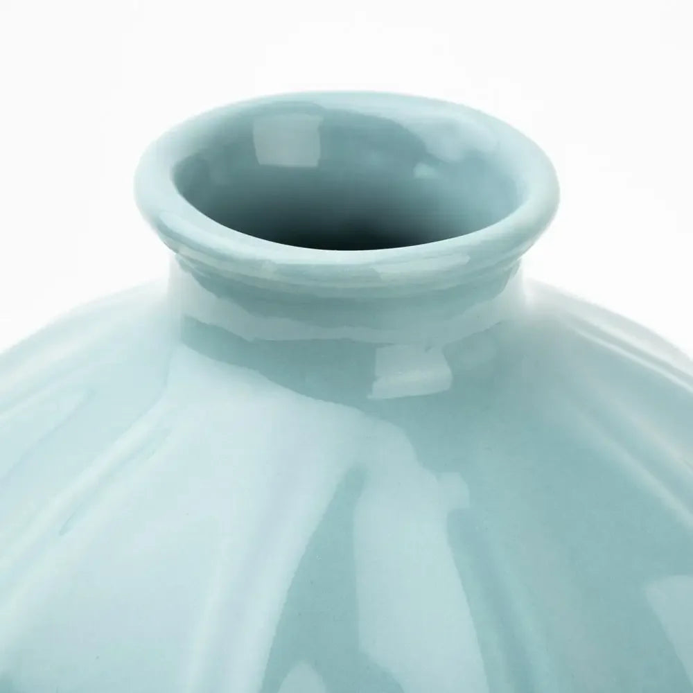 Blue Ceramic Vase 7.5"