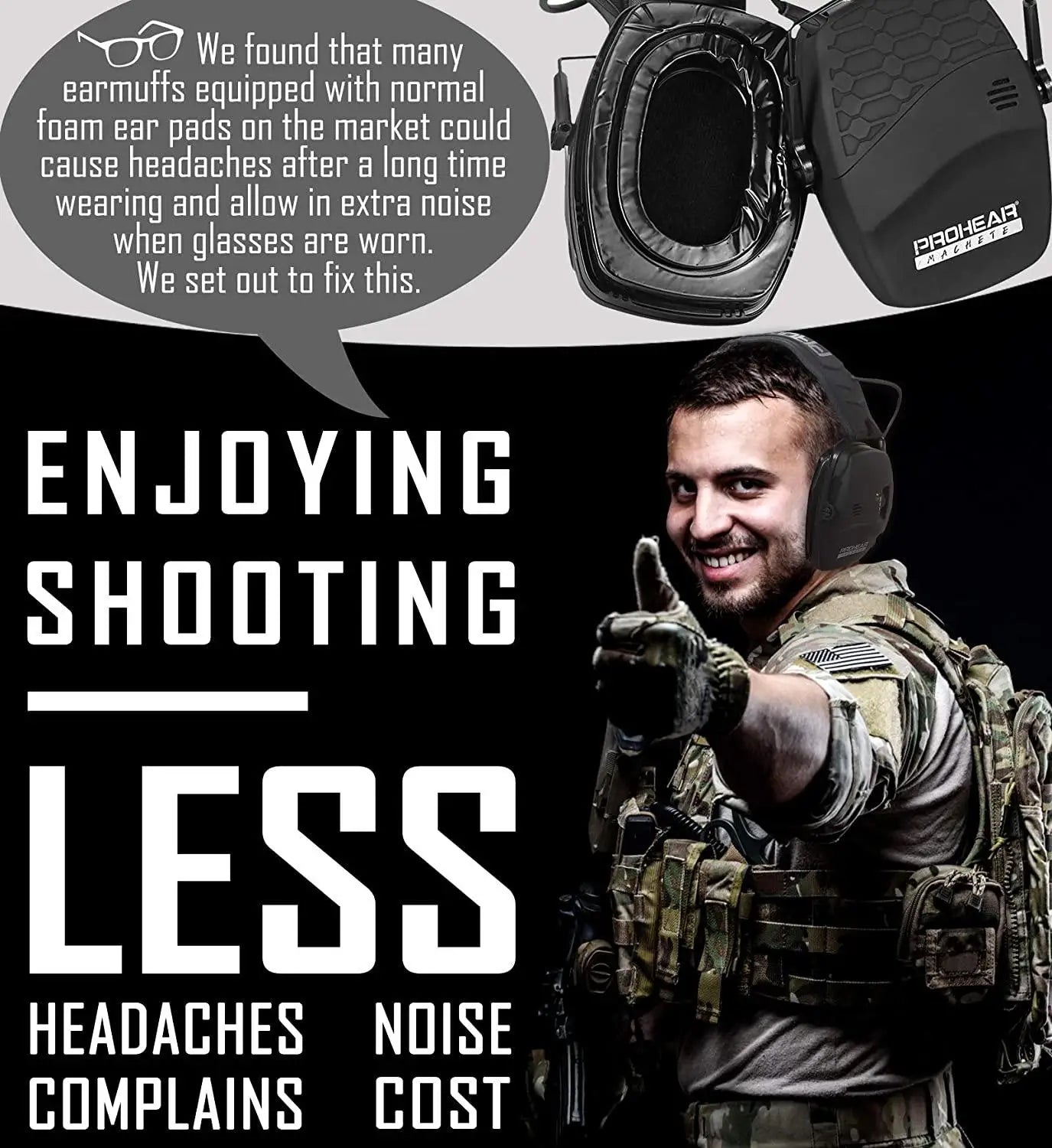 Noise Reduction Shooting Headphones