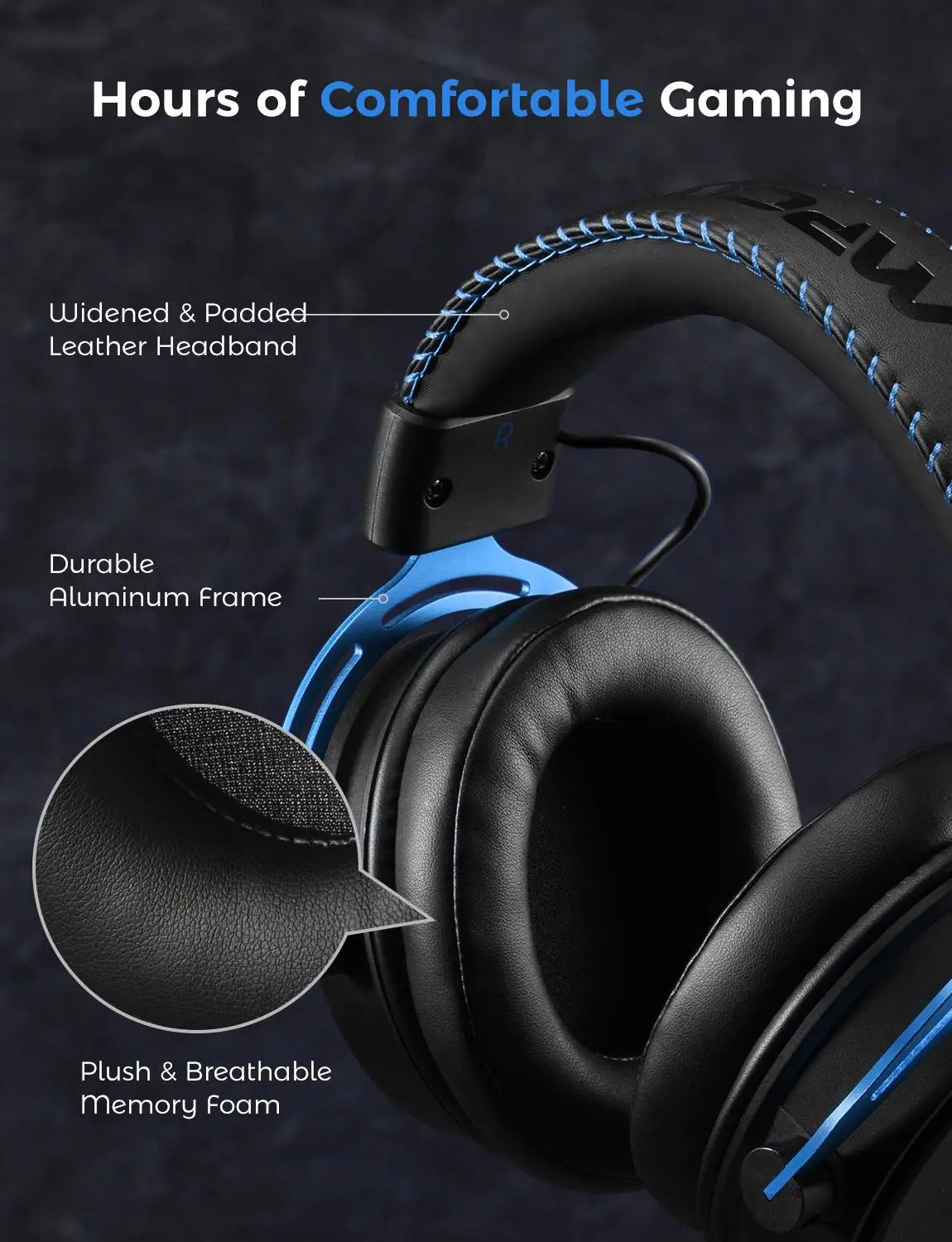 Gaming Headset With Noise Canceling Mic