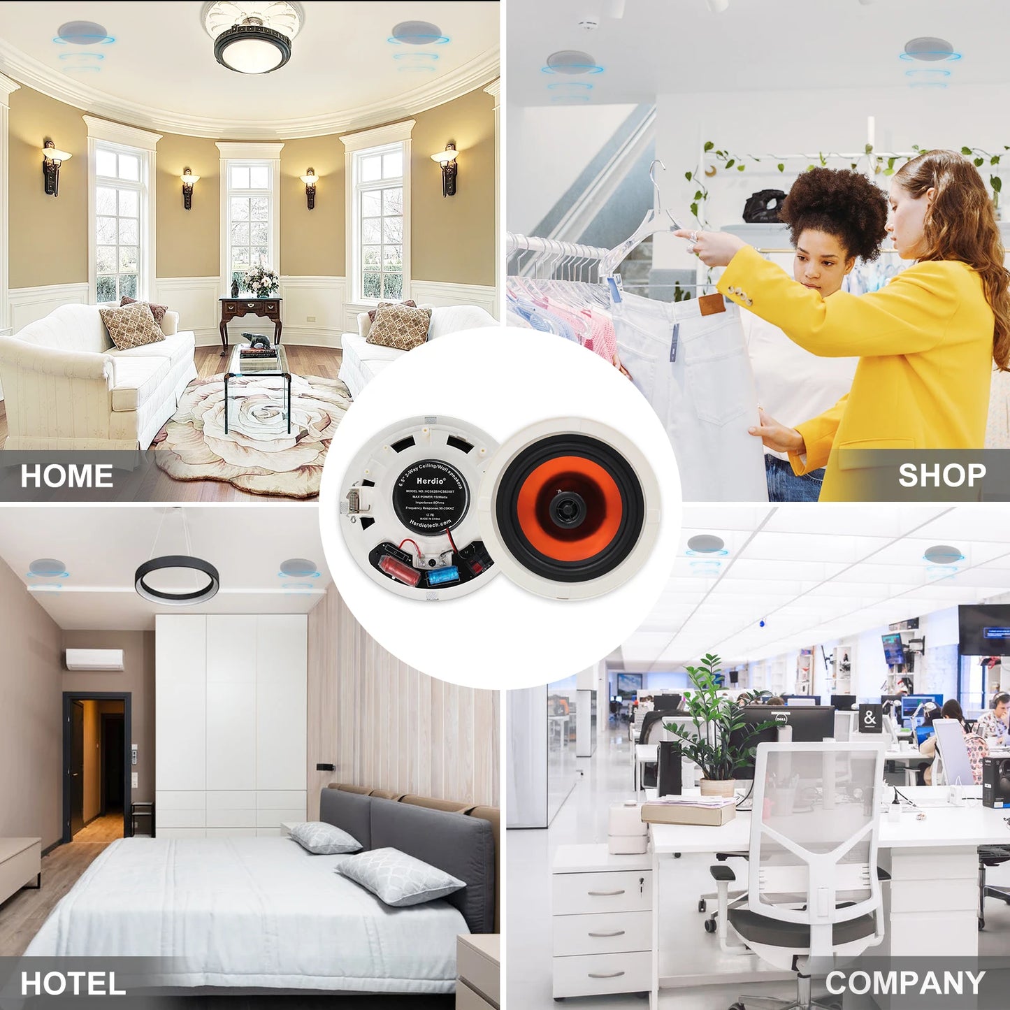 6.5" Bluetooth Ceiling Speakers