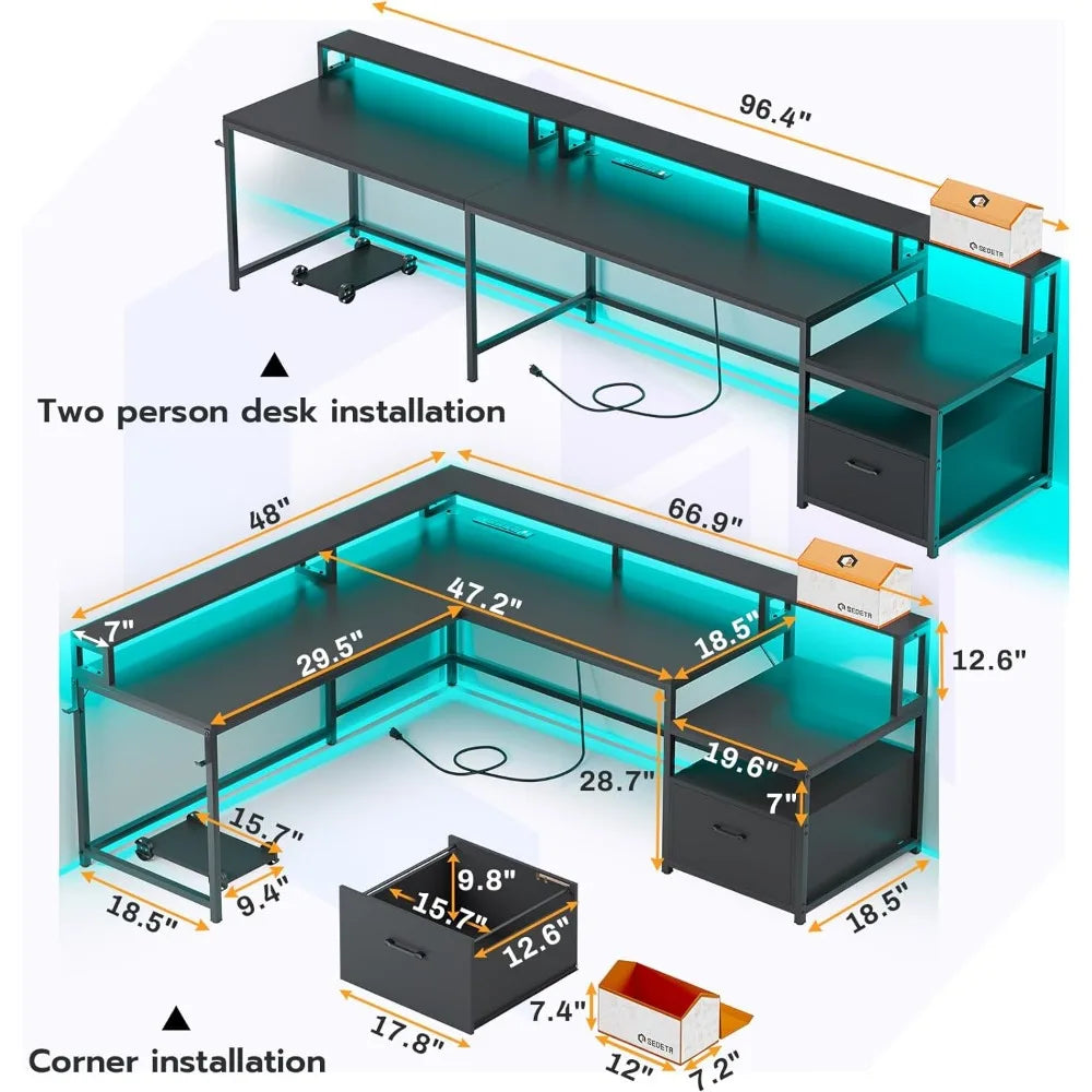 L Shaped Gaming Desk,