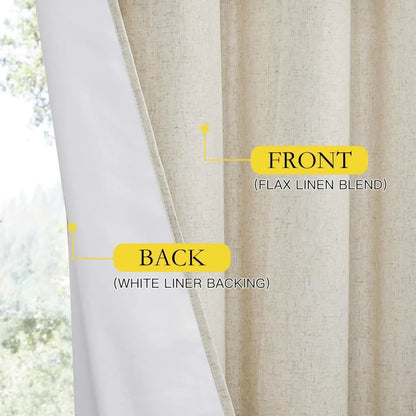 100% Blackout Linen Curtains