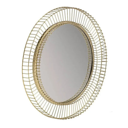 Round Gold Frame Mirror Wall Art