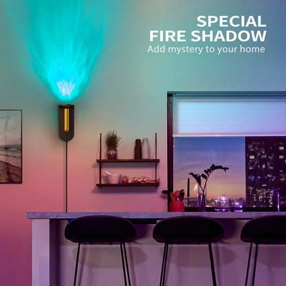 RGB Aurora Flame Wall Lamp