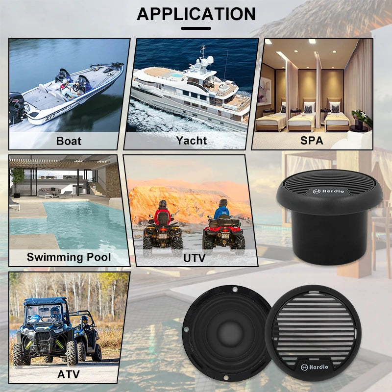 140W Marine Waterproof Stereo Speaker System