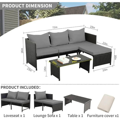 3-Piece Outdoor Furniture Set