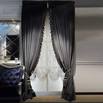 Blackout Velvet Curtains Set