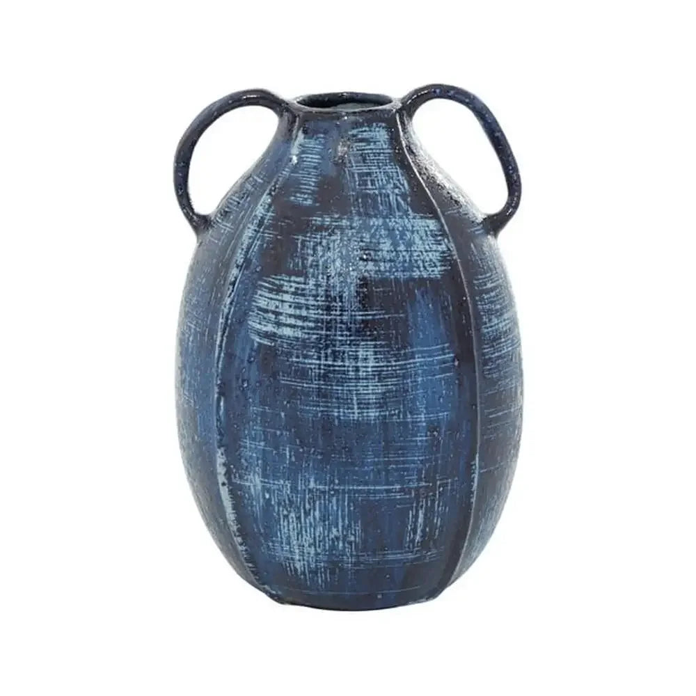 Ceramic Vase with Unique Handle Accents