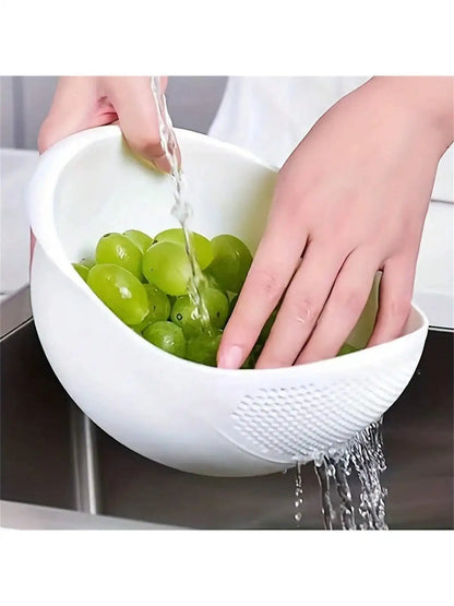 Rice Washing Bowl With Strainer