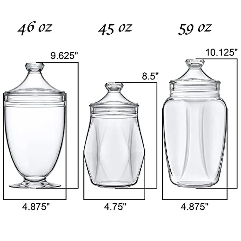 Acrylic Apothecary Jars Set