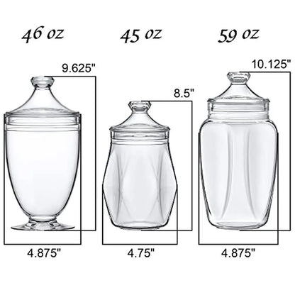 Acrylic Apothecary Jars Set