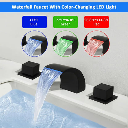 LED Bathroom Waterfall Faucets