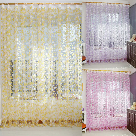 Chic Leaf Type Window Curtain