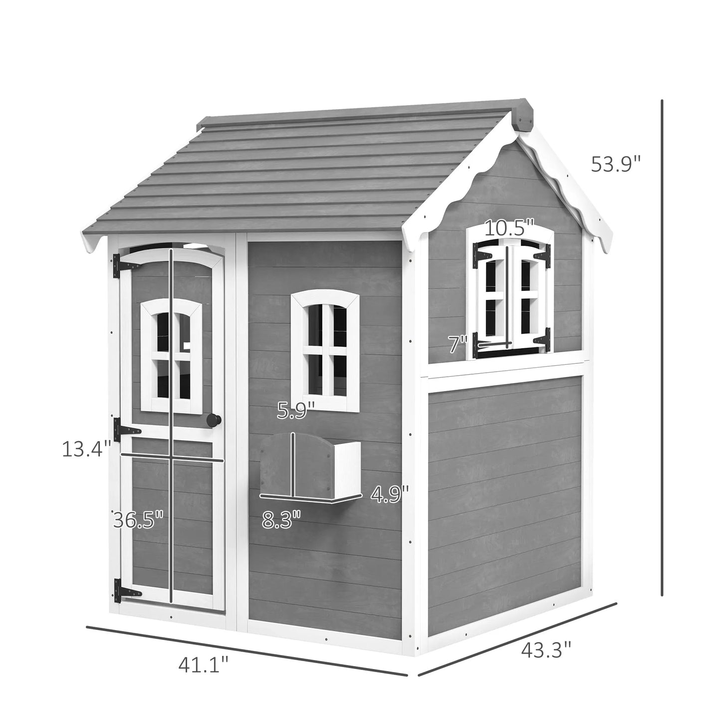 Outdoor Wooden Playhouse with Floor