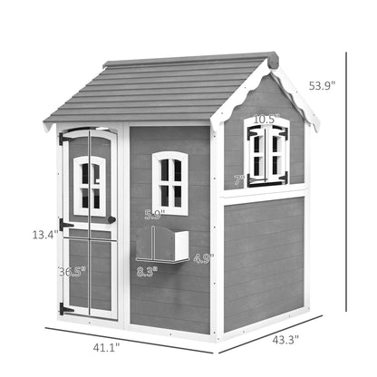 Outdoor Wooden Playhouse with Floor