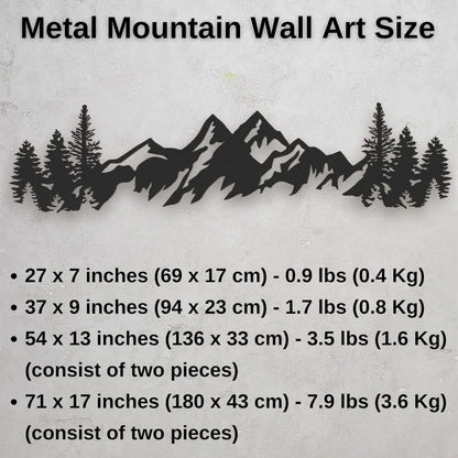 Metal Mountain Wall Art