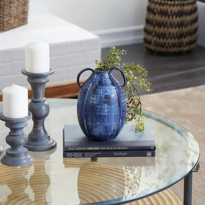 Ceramic Vase with Unique Handle Accents