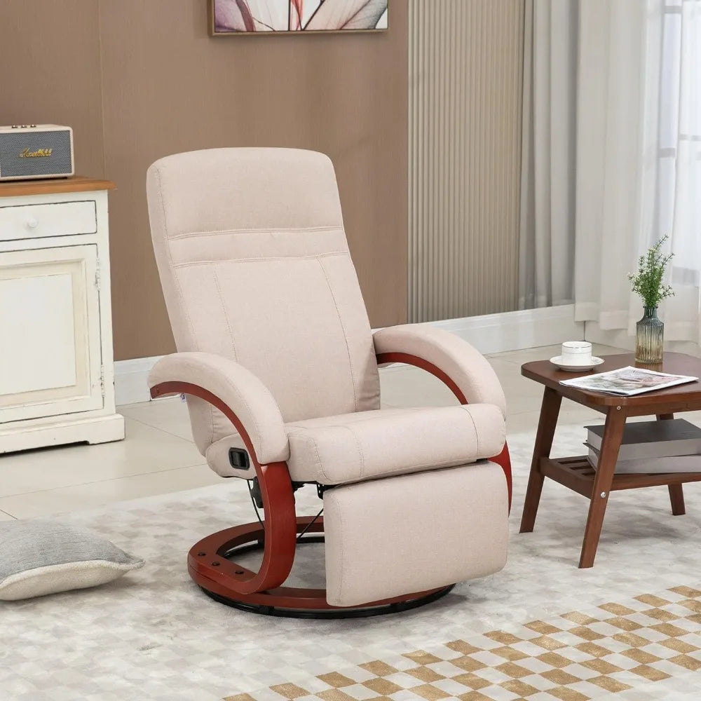 Adjustable Swivel Recliner with Footrest