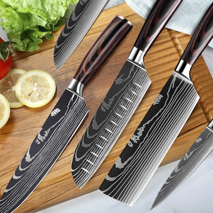 1-10Pcs Kitchen Knives Set