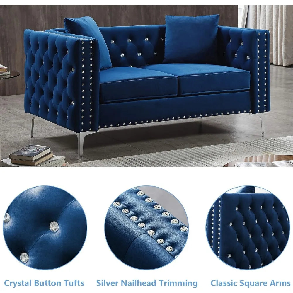 Velvet Loveseat Jeweled