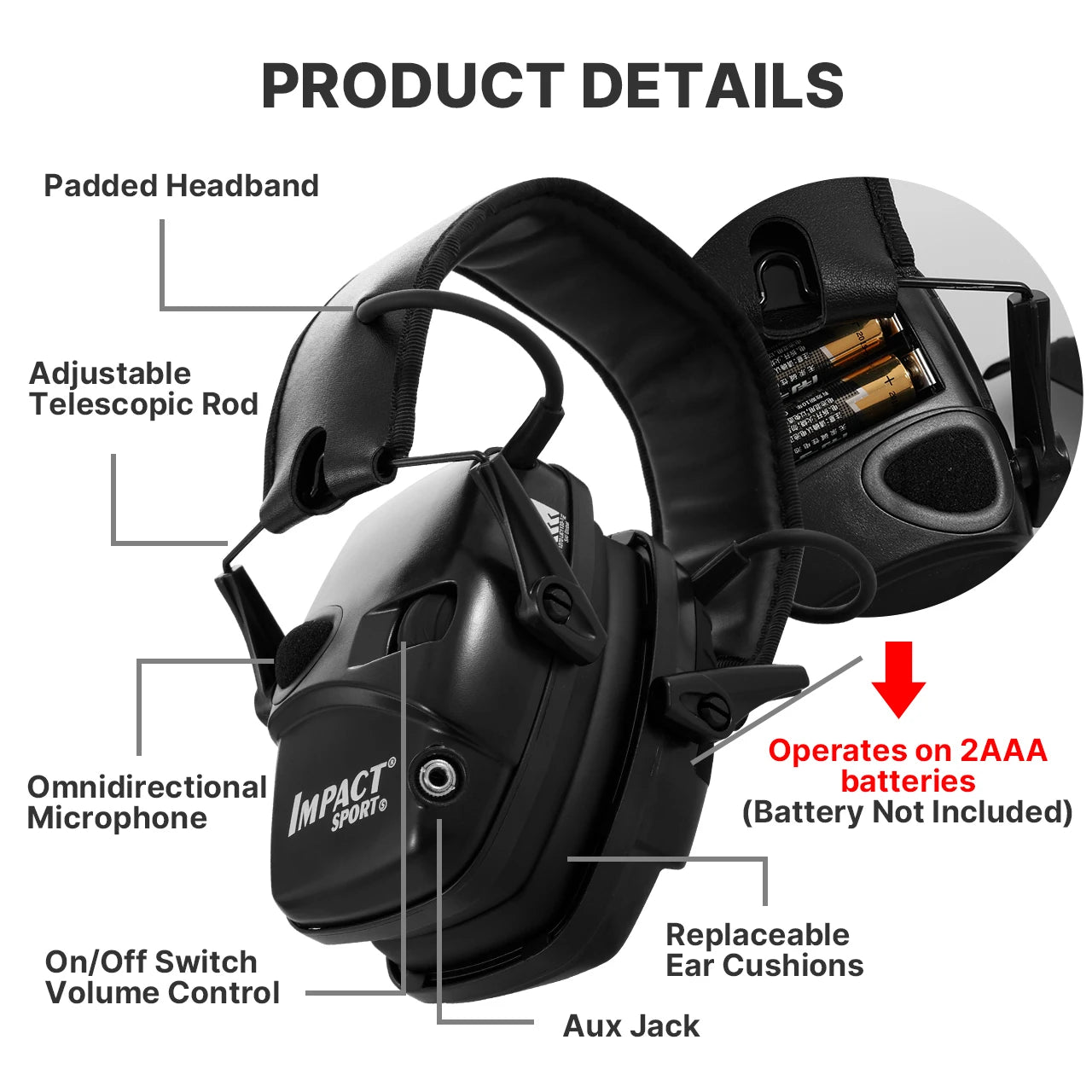 Anti-noise Shooting Headphones