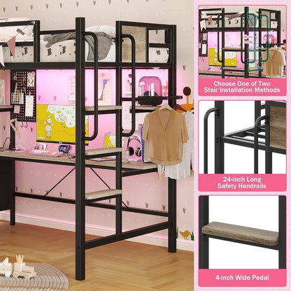 Twin Size Loft Bed with More!