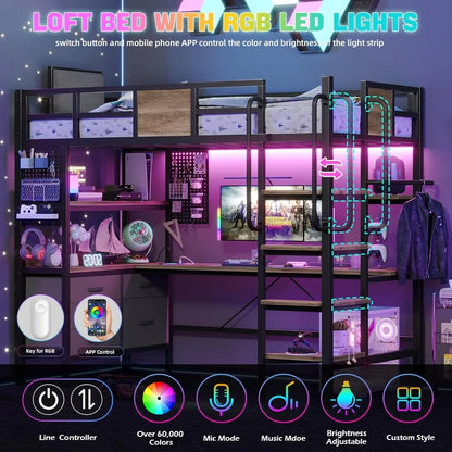 Twin Size Loft Bed with More!