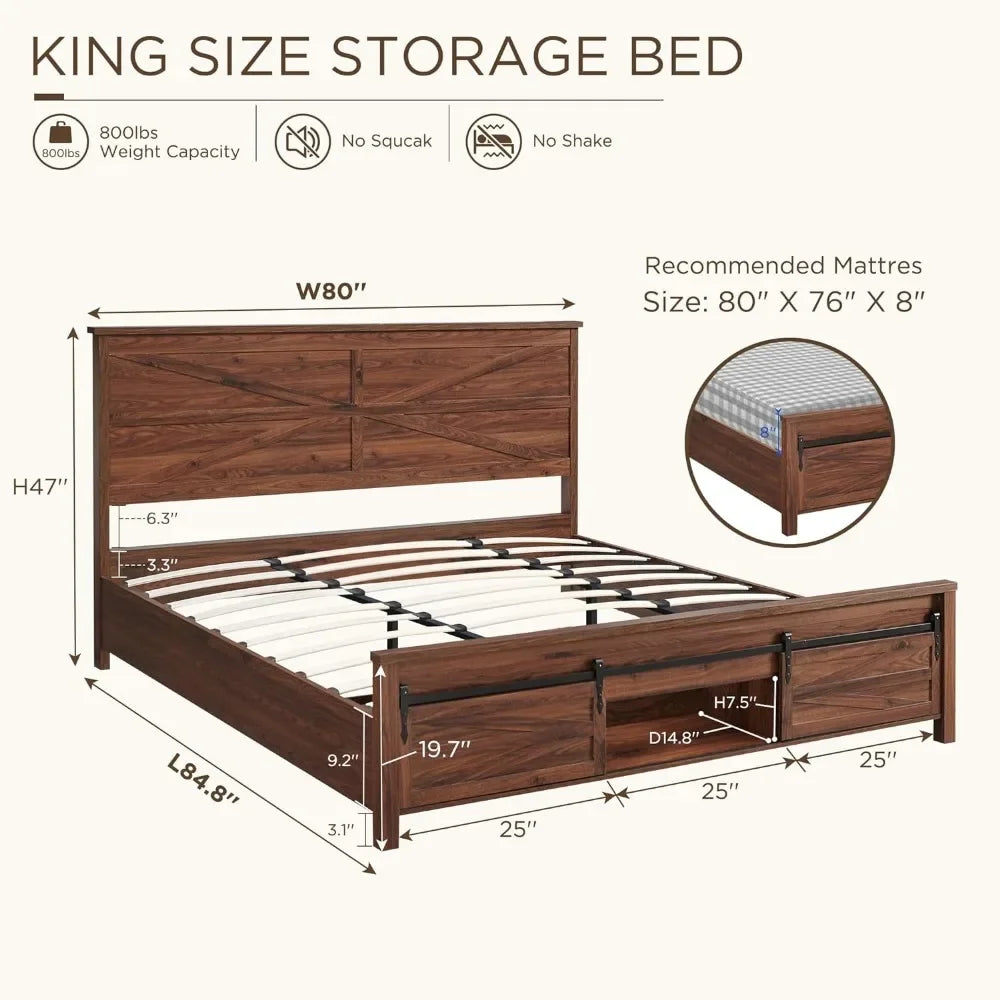 King-Queen-Full Size Bed Frames