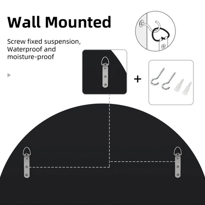 Round Sunburst Wall Mirror