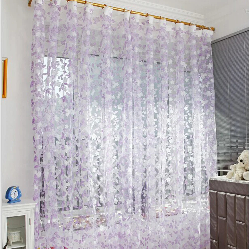 Chic Leaf Type Window Curtain