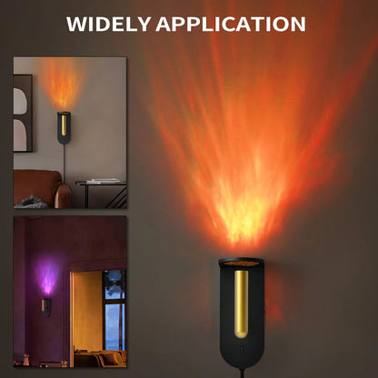 RGB Aurora Flame Wall Lamp