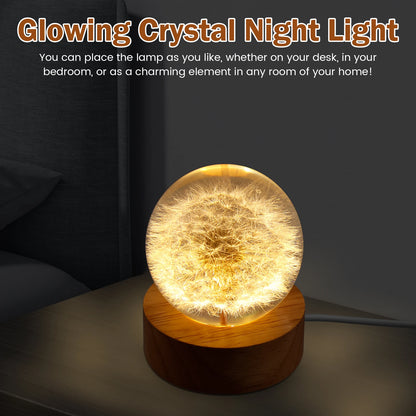 Dandelion Crystal Ball Night Lamp