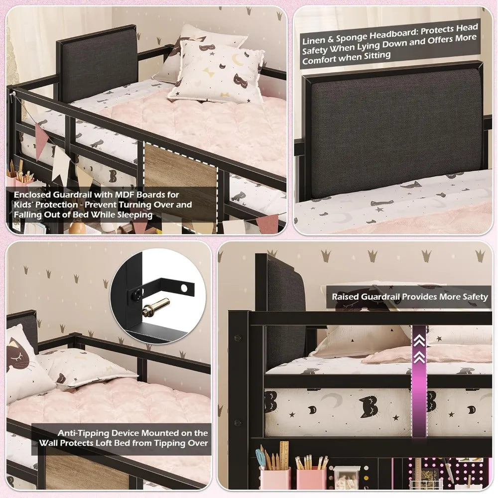 Twin Size Loft Bed with More!