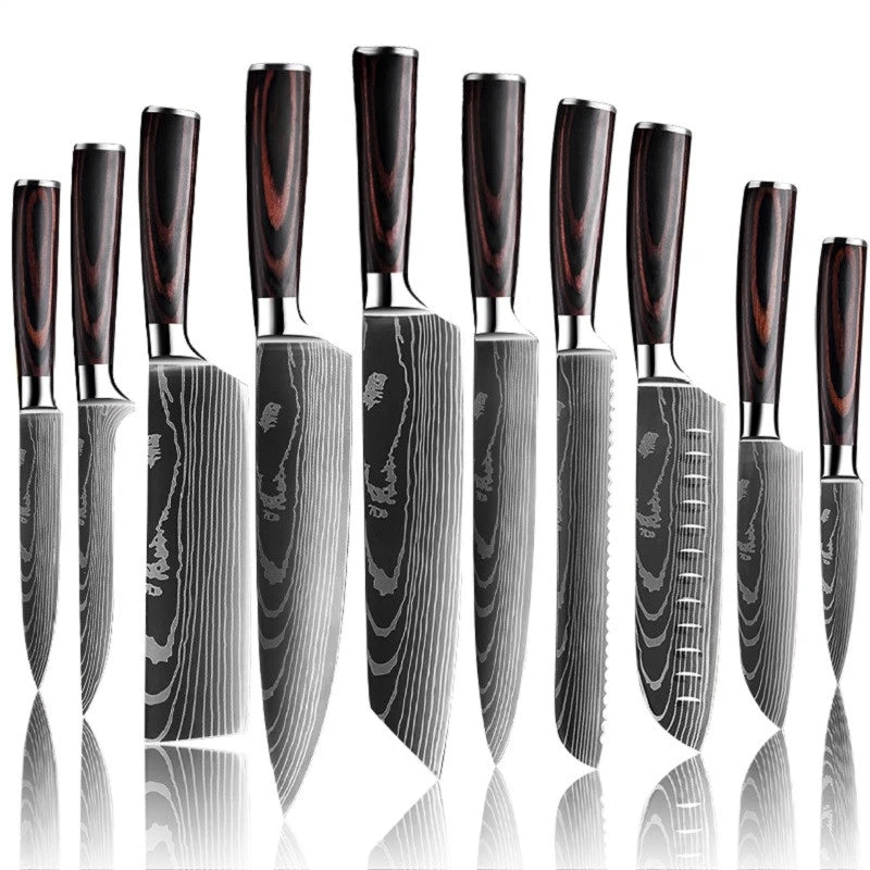 1-10Pcs Kitchen Knives Set