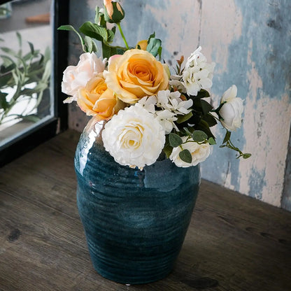 Blue Ceramic Floor Vase