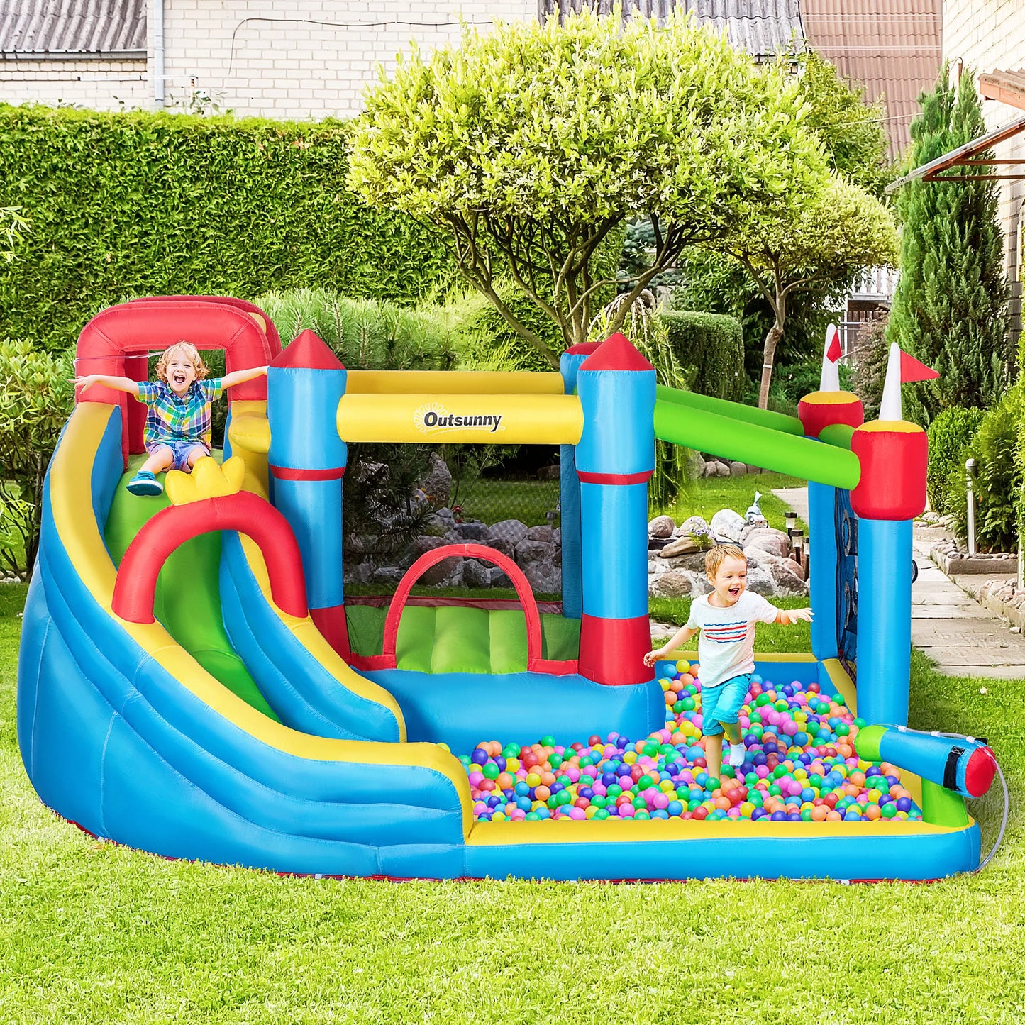 6-in-1Inflatable Water Slide for Kids