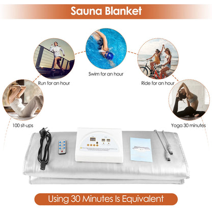 Electric Heating Blanket Infrare Sauna Blanket for Weight Loss Detox Thermal Sauna Blanket PU Waterproof Home Use EU Stock