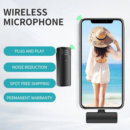 Wireless Lavalier Mini Microphone For iPhone