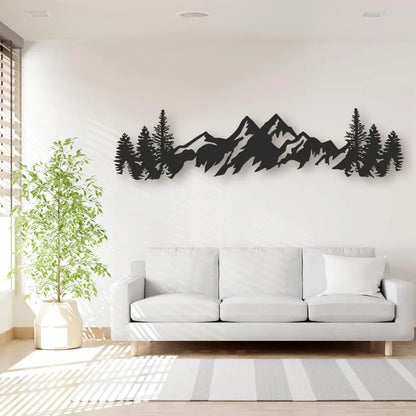 Metal Mountain Wall Art