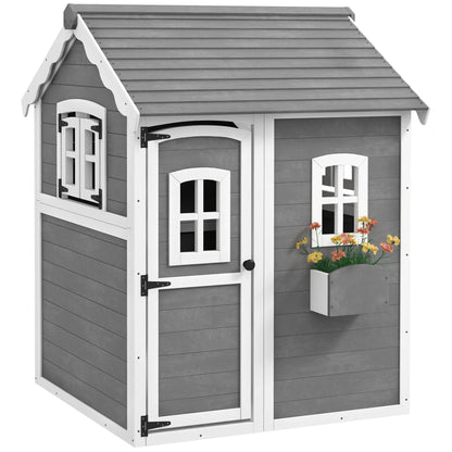 Outdoor Wooden Playhouse with Floor