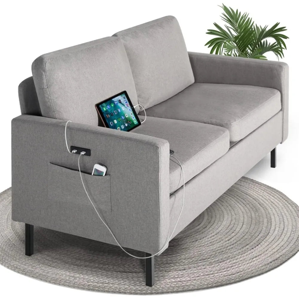 Loveseat Sofa with 2 USB Ports