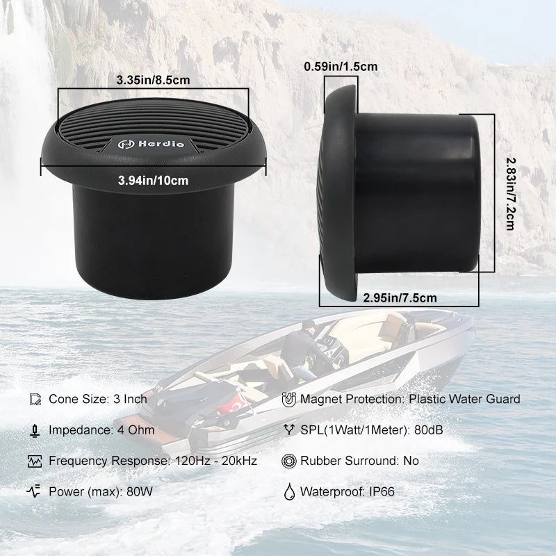 140W Marine Waterproof Stereo Speaker System