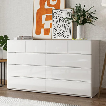 10 Drawer White Dresser for Bedroom