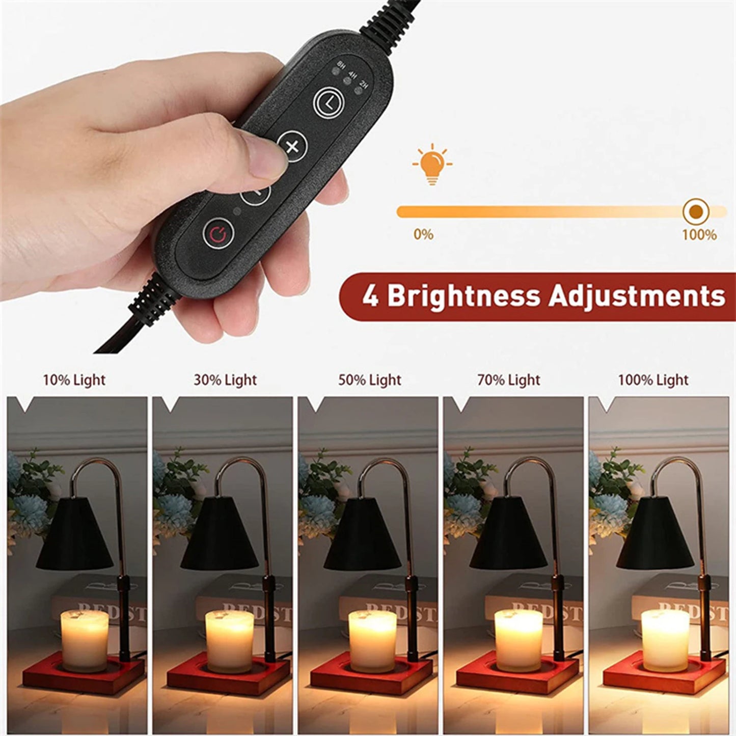 Candle Warmer Lamp With 4 Extra Bulbs