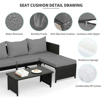 3-Piece Outdoor Furniture Set