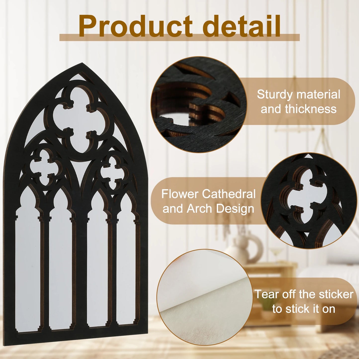 3pcs Gothic Mirrors