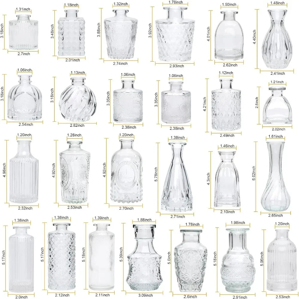 Set of 32 Bud Vases for Flowers